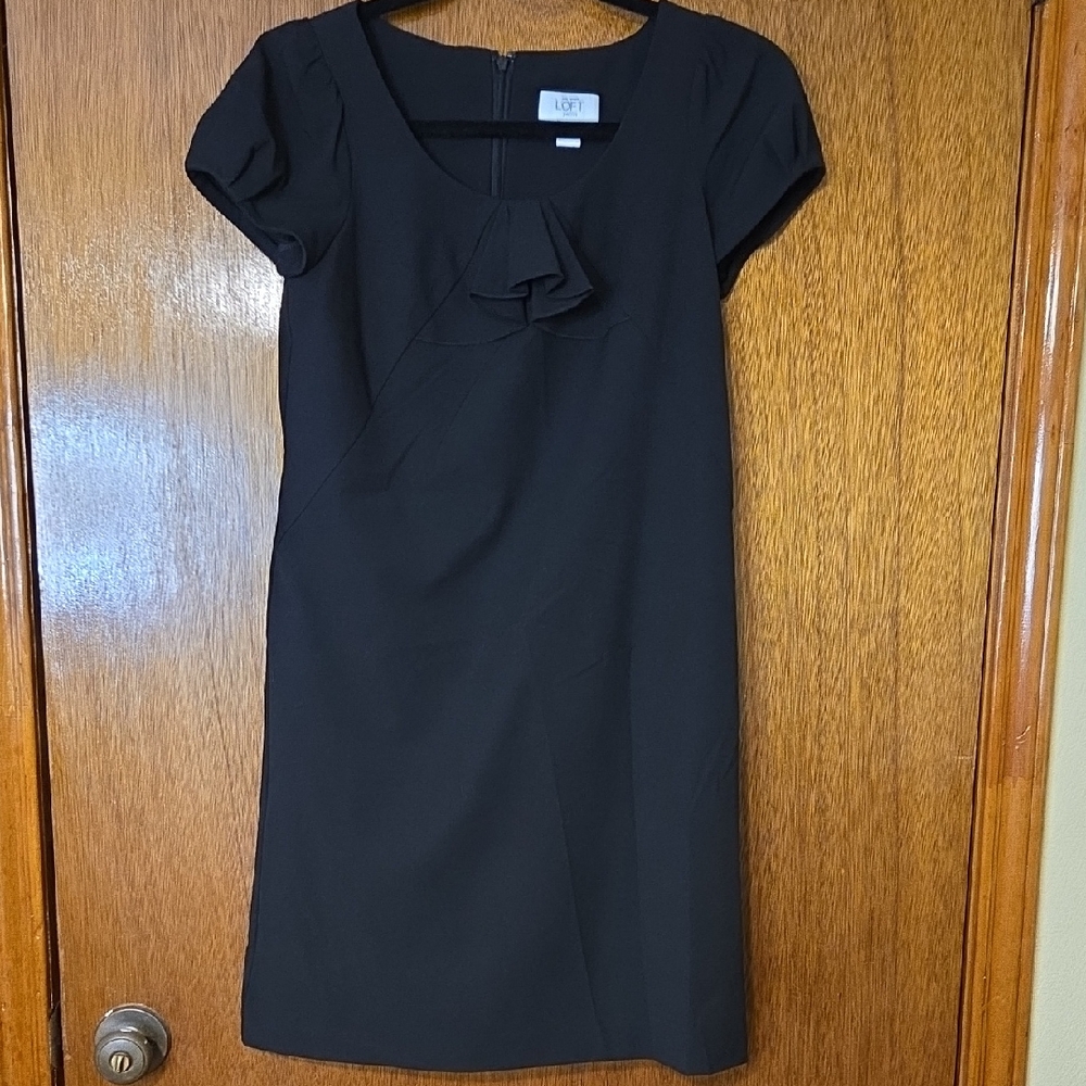 LOFT Black Midi Dress